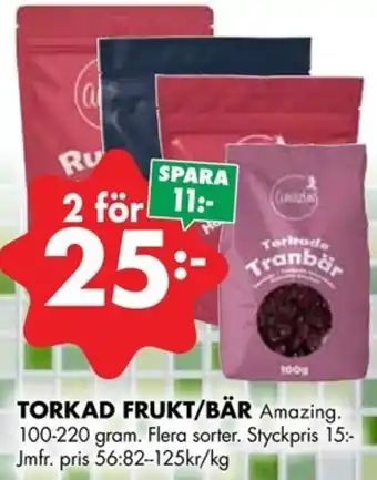 ÖoB TORKAD FRUKT/BÄR erbjuda