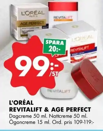 ÖoB L'ORÉAL REVITALIFT & AGE PERFECT erbjuda