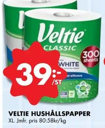 ÖoB VELTIE HUSHÅLLSPAPPER erbjuda