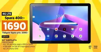 Power Lenovo 10,1" SURFPLATTA erbjuda