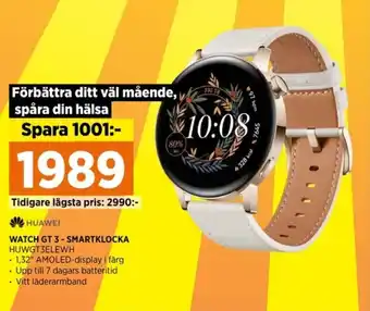 Power WATCH GT 3-SMARTKLOCKA erbjuda