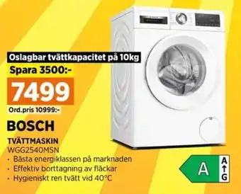 Power BOSCH TVÄTTMASKIN erbjuda