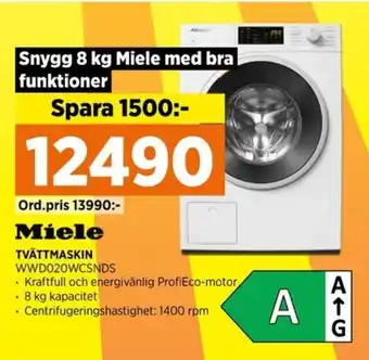 Power Miele TVÄTTMASKIN erbjuda