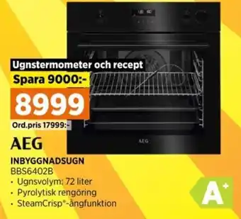 Power AEG INBYGGNADSUGN BBS6402B erbjuda