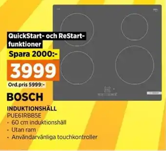 Power BOSCH INDUKTIONSHÄLL erbjuda