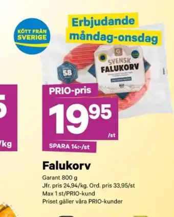 City Gross Garant falukorv erbjuda