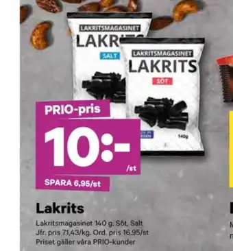 Lakritsmagasinet lakrits salt
