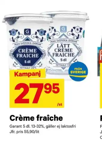 City Gross Garant crème fraiche erbjuda