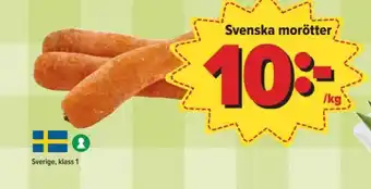 Östenssons Garant morötter erbjuda