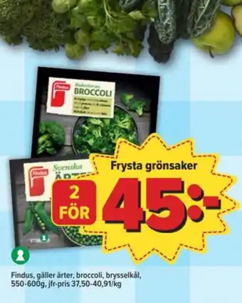 Östenssons Findus grönsaker erbjuda