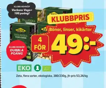 Östenssons Zeta kikärter erbjuda