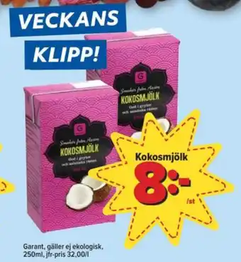 Östenssons Garant kokosmjölk erbjuda