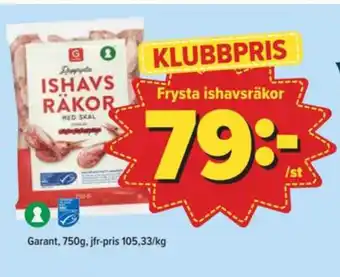 Östenssons Garant räkor med skal erbjuda