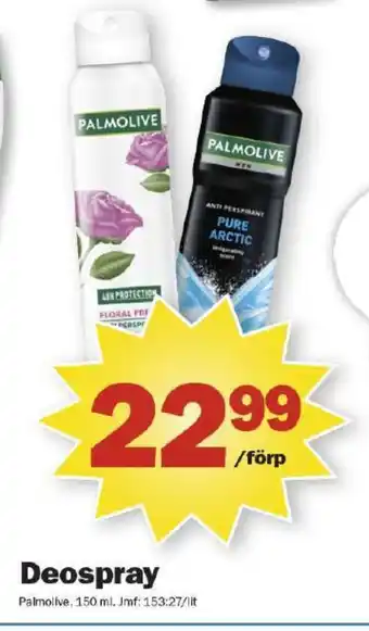 Pekås Palmolive deodorant spray erbjuda