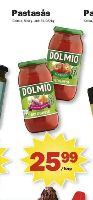 Pekås Dolmio pastasås erbjuda