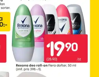 Rusta Rexona deodorant roll-on erbjuda
