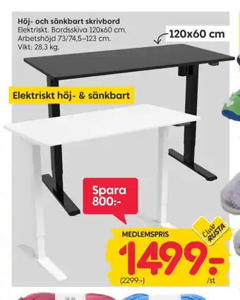 Rusta Comfort höj och sänkbord erbjuda