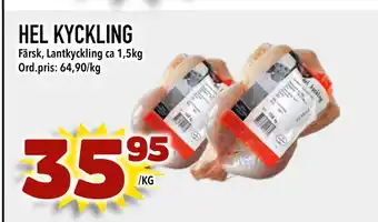 Din Mat Hel kyckling erbjuda