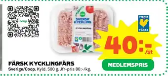 Stora Coop Färsk kycklingfärs erbjuda