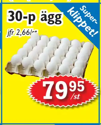 T-jarlen 30-p ägg erbjuda