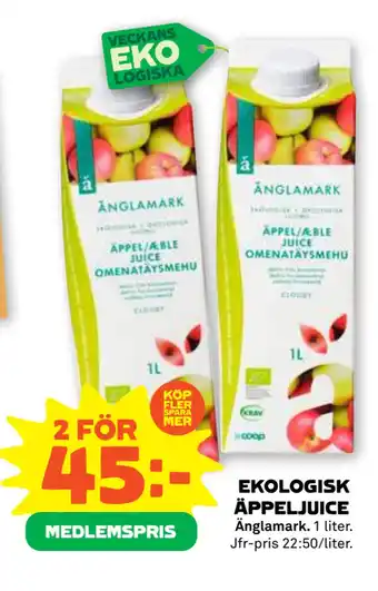 Ekologisk äppeljuice
