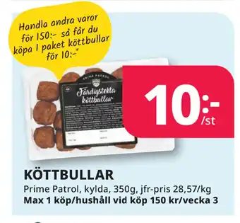 Tempo Köttbullar erbjuda