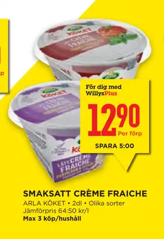 Willys Hemma Smaksatt crème fraiche erbjuda
