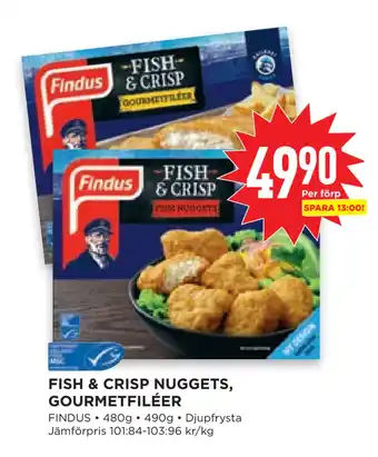 Fish & crisp nuggets, gourmetfiléer