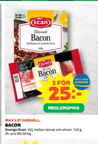 Coop Daglivs Bacon erbjuda