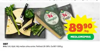Coop Daglivs Ost erbjuda