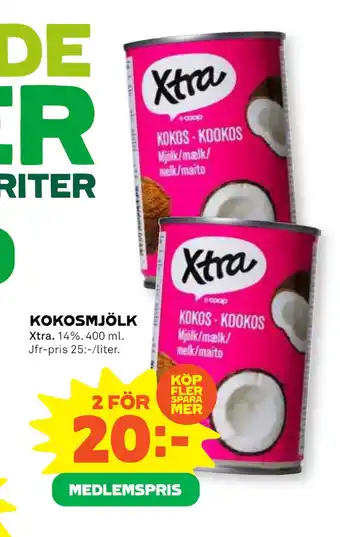 Coop Daglivs Kokosmjölk erbjuda