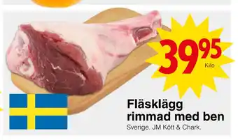 Matöppet Fläsklägg rimmad med ben erbjuda
