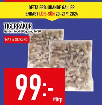 Matdax Tigerräkor erbjuda