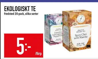 Matdax Ekologiskt te erbjuda