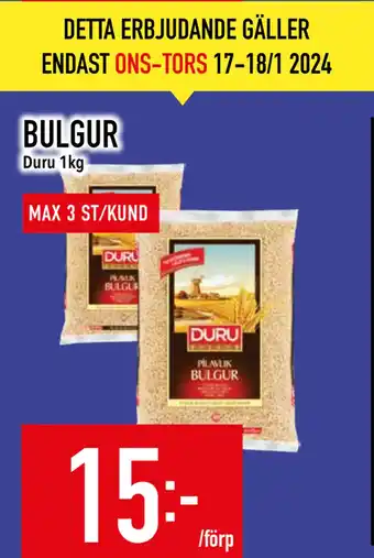 Matdax Bulgur erbjuda