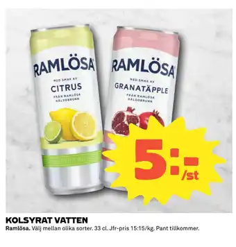 Coop Kolsyrat vatten erbjuda