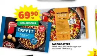 Stora Coop Findus färdigrätter erbjuda