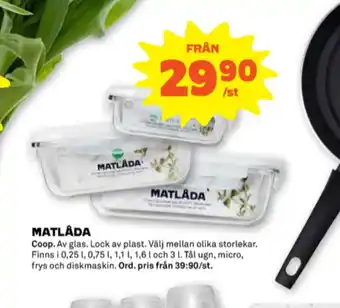 Stora Coop Coop matlådor erbjuda