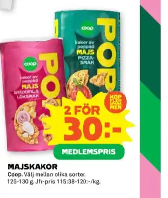 Stora Coop Coop majskakor erbjuda