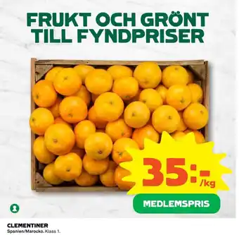 Coop CLEMENTINER erbjuda