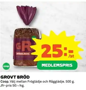 Coop GROVT BRÖD erbjuda