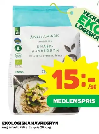 Coop EKOLOGISKA HAVREGRYN erbjuda