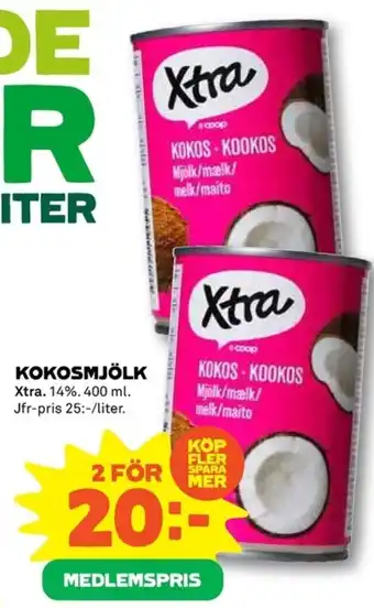 Coop KOKOSMJÖLK erbjuda