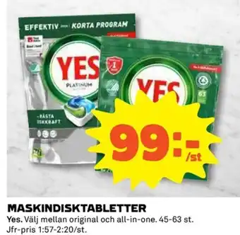 Coop MASKINDISKTABLETTER erbjuda