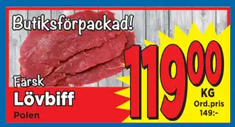 Supergrossen Lövbiff erbjuda