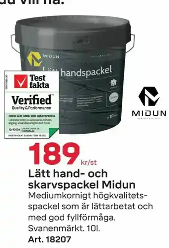 Byggmax Lätt hand- och skarvspackel Midun erbjuda