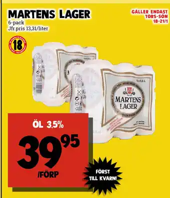 MatArket Öl 3,5% erbjuda