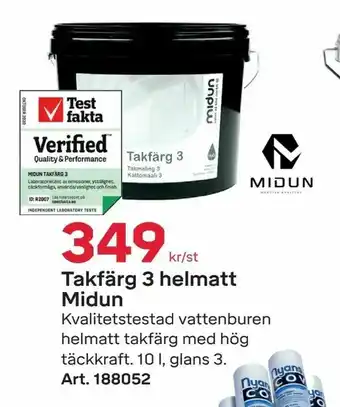 Takfärg 3 helmatt Midun