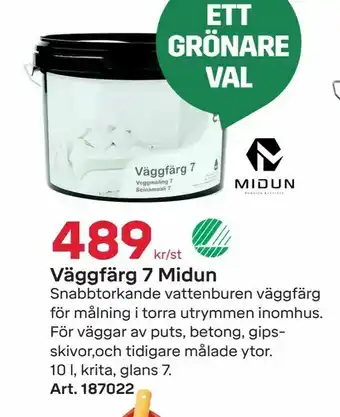 Byggmax Väggfärg 7 Midun erbjuda