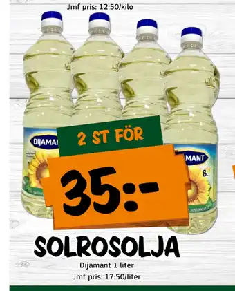 Bazaar Food market Solrosolja erbjuda